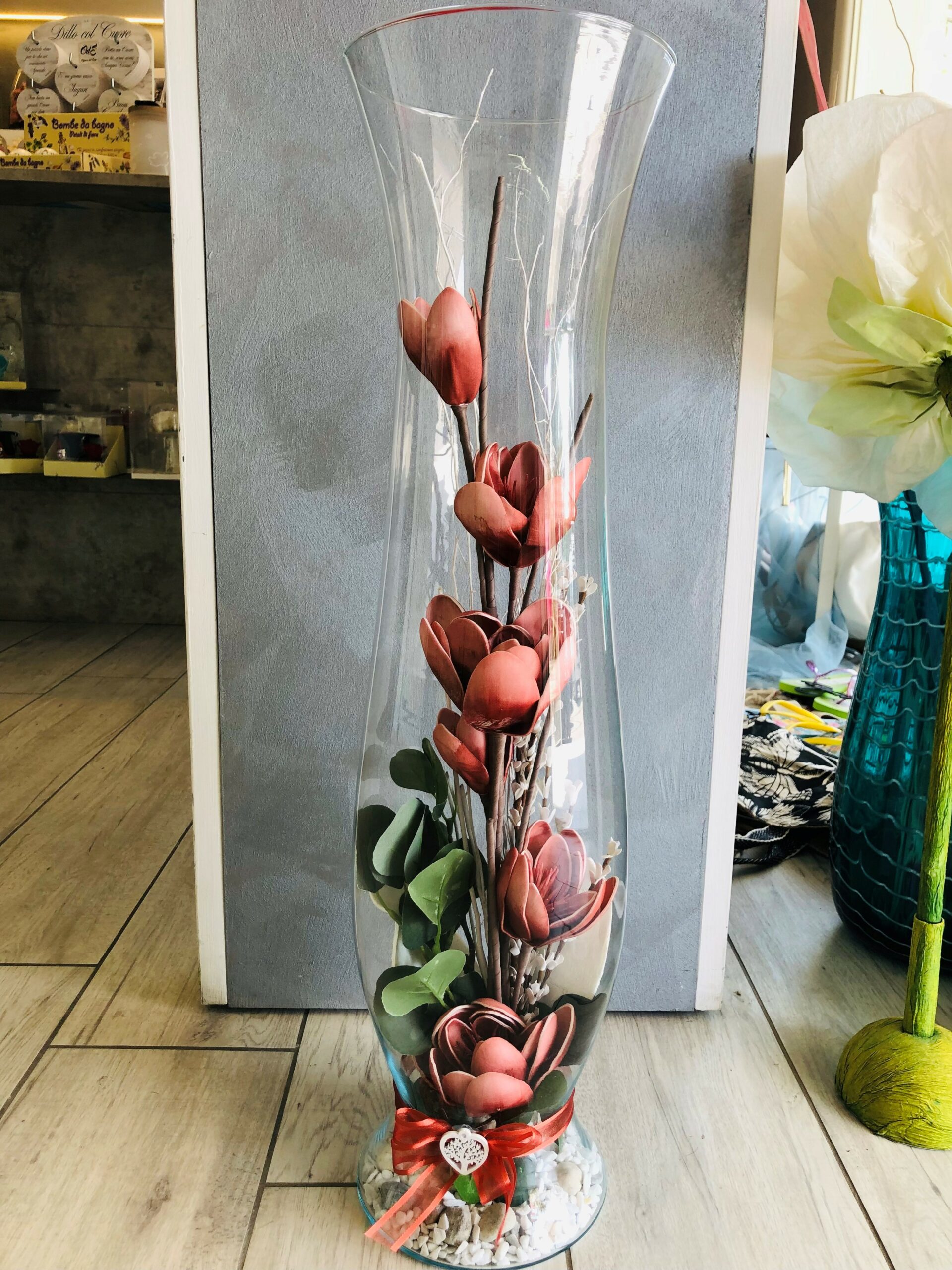 Esschert Design Vaso in Vetro con Coperchio per Fiori - Bloomling